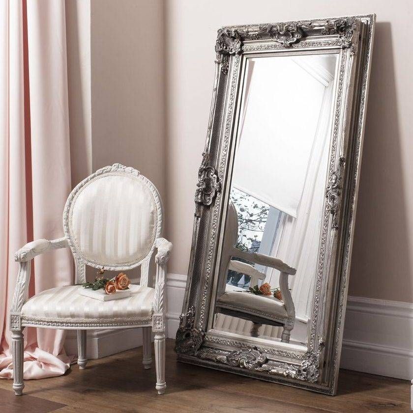 Beautiful Antique Design Silver Wall Mirror | French Mirror Company Intended For Silver French Mirrors (Photo 9 of 20)
