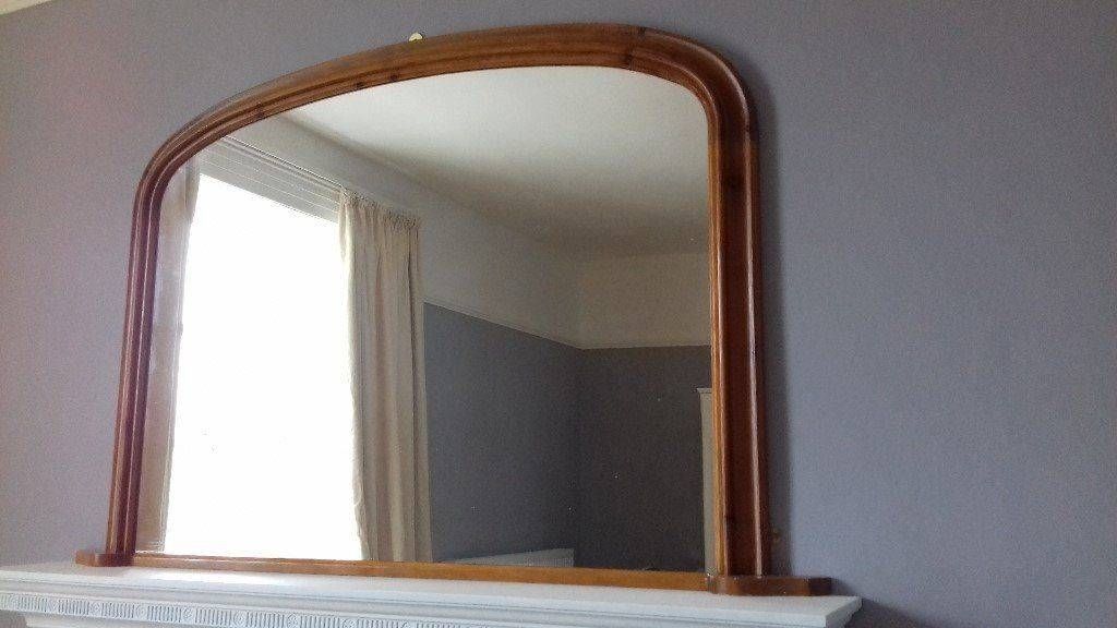 Beautiful Large Solid Wooden Overmantle Mirror | In Plymouth Within Wooden Overmantle Mirrors (Photo 4 of 30)