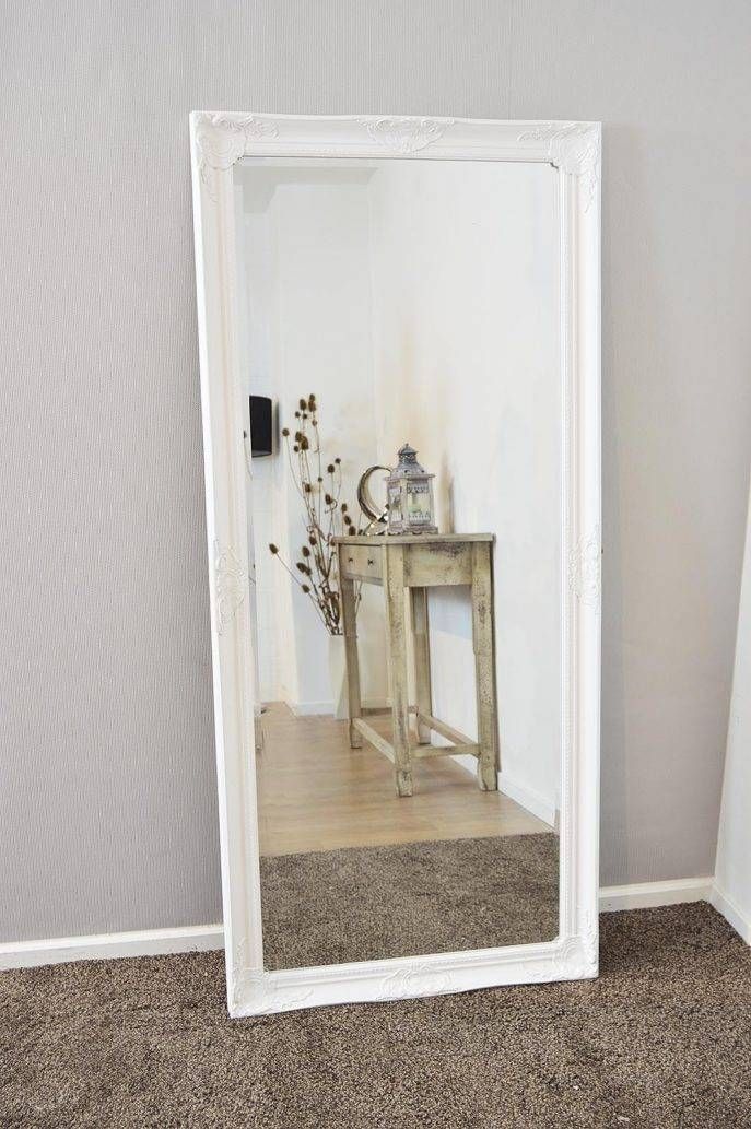Bedroom Furniture : Floor Mirror White Floor Mirror Shabby Chic Pertaining To White Large Shabby Chic Mirrors (View 21 of 30)
