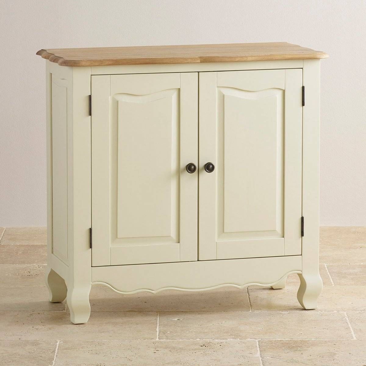 Bella Small Sideboard In Cream Painted Oak | Oak Furniture Land Inside Cream Sideboard (View 15 of 20)