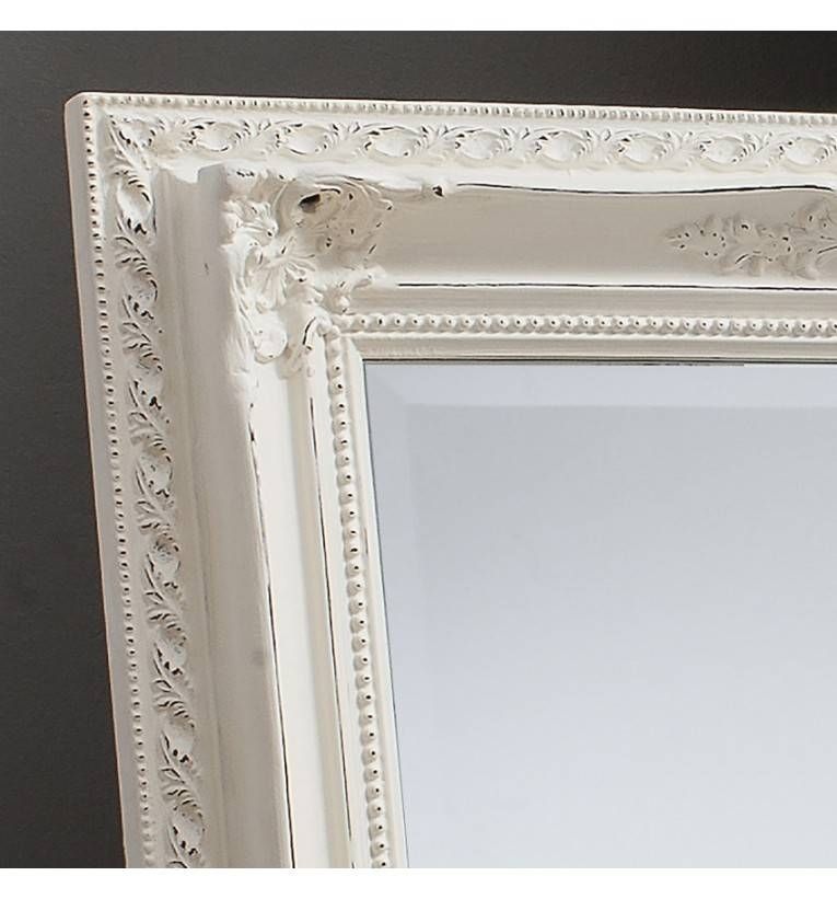 Bella Vintage Cream Extra Large Rectangle Mirror 175 X 114 Cm Within Large White Antique Mirrors (View 27 of 30)