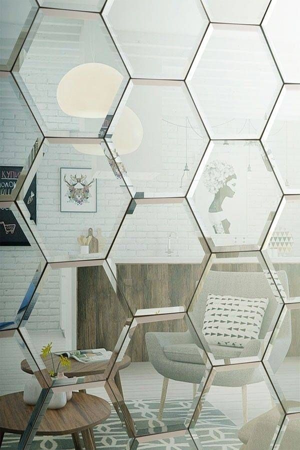 Best 25+ Mirror Wall Tiles Ideas That You Will Like On Pinterest Pertaining To Silver Bevelled Mirrors (View 15 of 20)