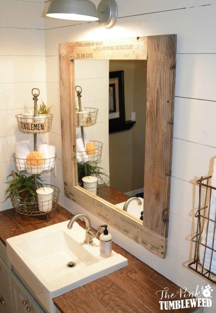 Best 25+ Reclaimed Wood Mirror Ideas Only On Pinterest | Pallet Within Rustic Oak Framed Mirrors (View 10 of 30)