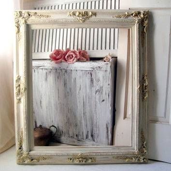 Best Ornate Large Frames Products On Wanelo With White Large Shabby Chic Mirrors (View 9 of 30)