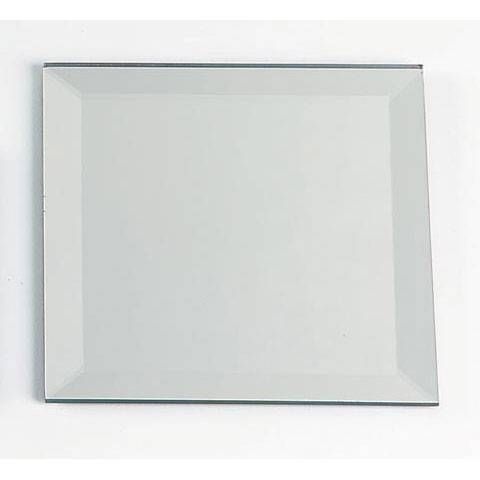 Bevel Edge Glass Mirror Square 4 Inch Pertaining To Chamfered Edge Mirrors (Photo 5 of 15)