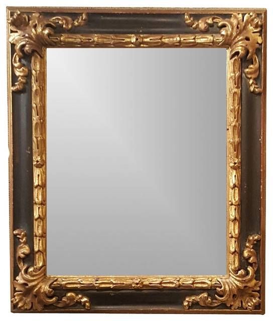 Black And Gold Spanish Style Ornate Framed Beveled Mirror Intended For Black Victorian Style Mirrors (View 11 of 30)