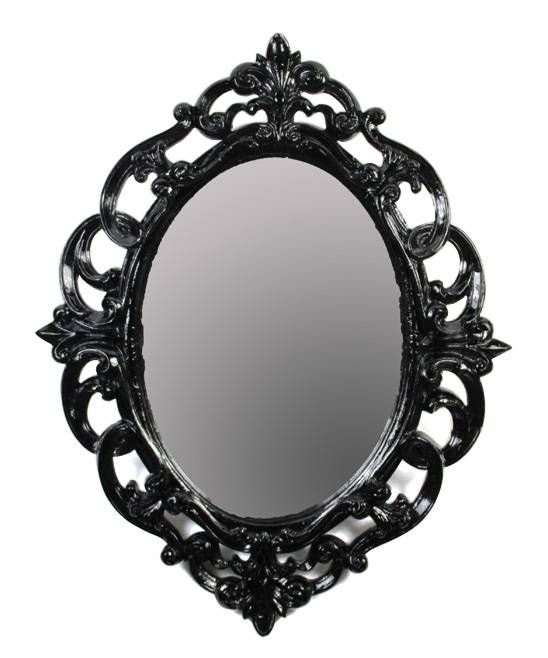 Black Baroque Oval Mirror | Zulily Pertaining To Black Oval Mirrors (Photo 13 of 30)