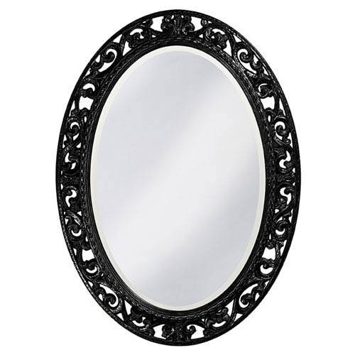 Black Lacquer Mirror | Bellacor For Black Oval Mirrors (Photo 1 of 30)