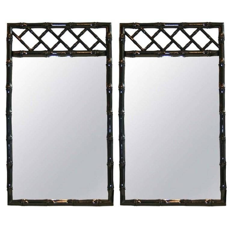 Black Lacquered Chinese Chippendale Mirrors For Sale At 1stdibs Regarding Chinese Mirrors (Photo 10 of 20)