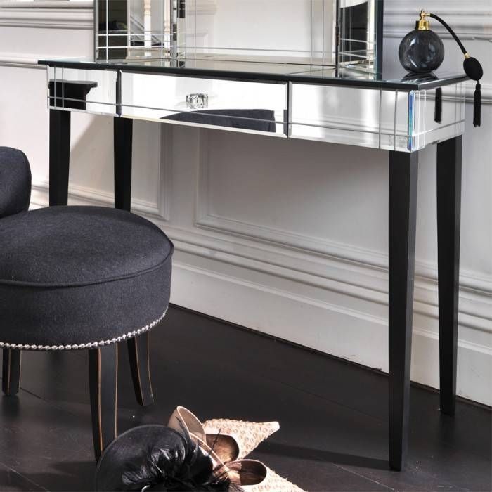 Black Orchid | Luxury Art Deco Mirrored Dressing Table Or Console Inside Art Deco Dressing Table Mirrors (Photo 13 of 20)