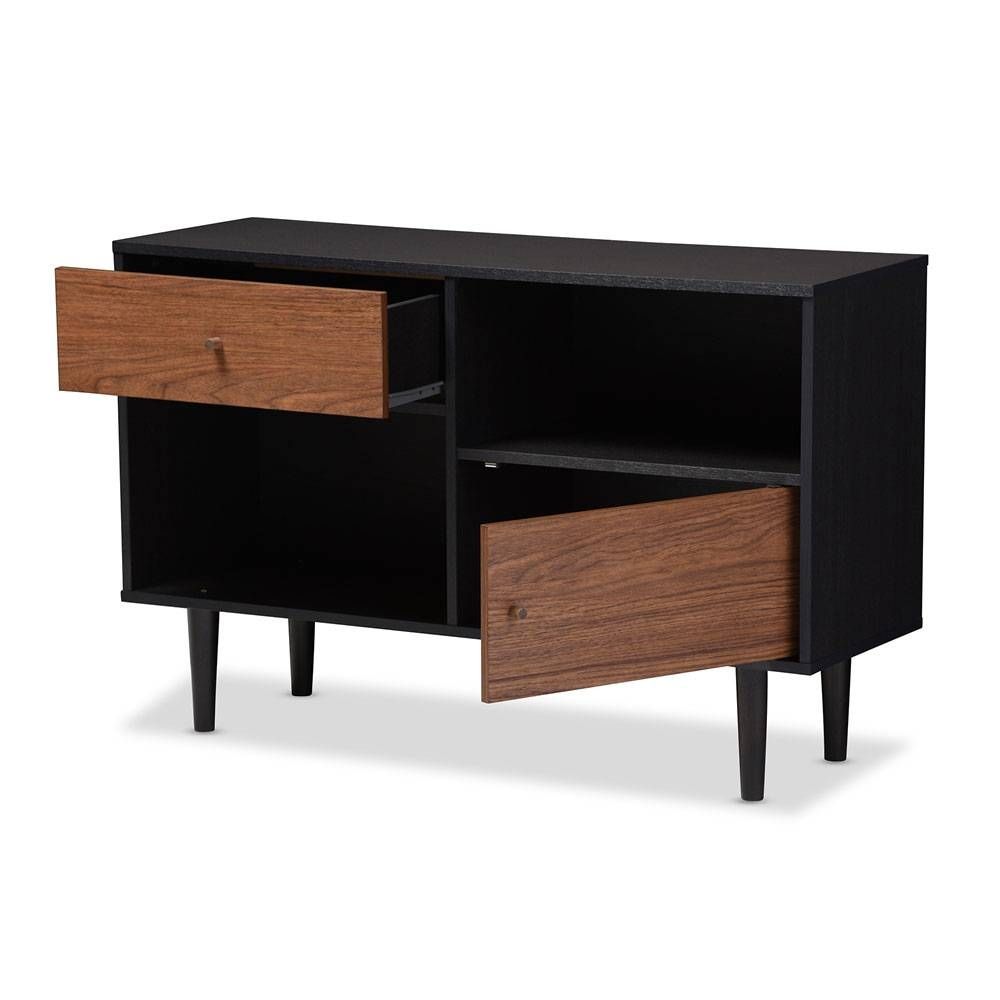 Black Walnut Sideboard Cabinet | Modern Furniture • Brickell Within Black And Walnut Sideboard (View 10 of 20)