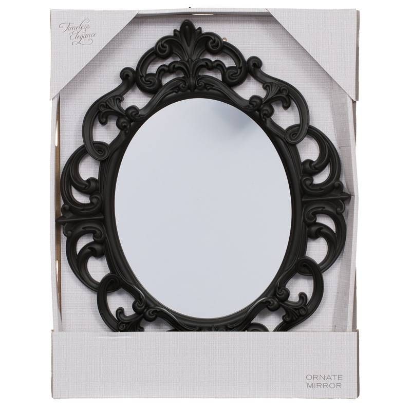 B&m Small Ornate Oval Mirror – 295297 | B&m With Ornate Black Mirrors (View 11 of 20)