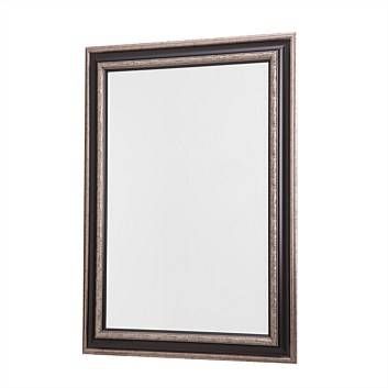 Briscoes – Rembrandt Antique Ornate Mirror Black & Silver 60x80cm Pertaining To Black Ornate Mirrors (View 19 of 30)