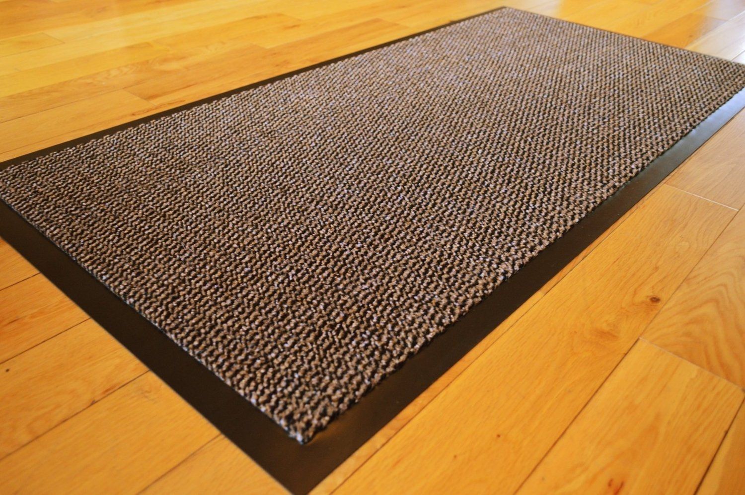 Brown Heavy Duty Non Slip Rubber Barrier Rug Small Medium Extra Throughout Hall Runners And Door Mats (View 17 of 20)