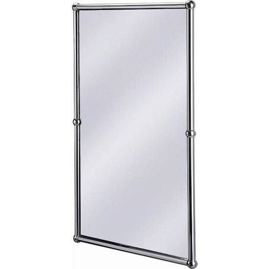 Burlington Rectangular Mirror With Shelf In Chrome Frame – A12 Chr Within Chrome Framed Mirrors (View 11 of 30)