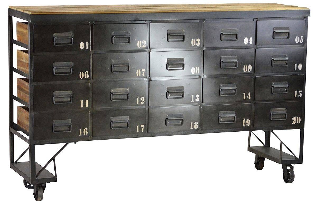 Buy A Custom Claude Vintage Style Multi Drawer Metal Sideboard Within Multi Drawer Sideboard (View 16 of 20)