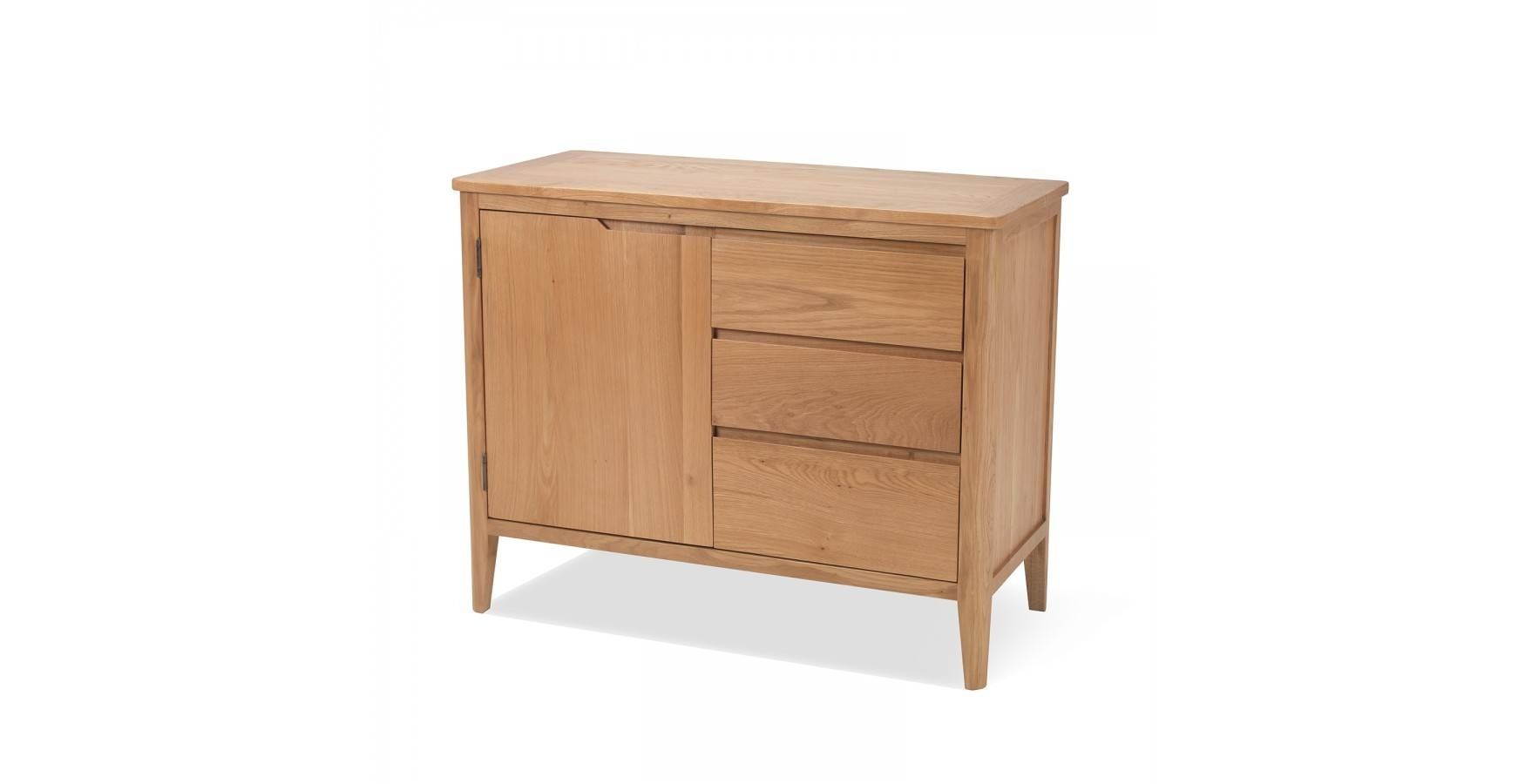 Cadley Oak Small Sideboard With Drawers – Lifestyle Furniture Uk With Small Sideboard With Drawers (View 2 of 20)