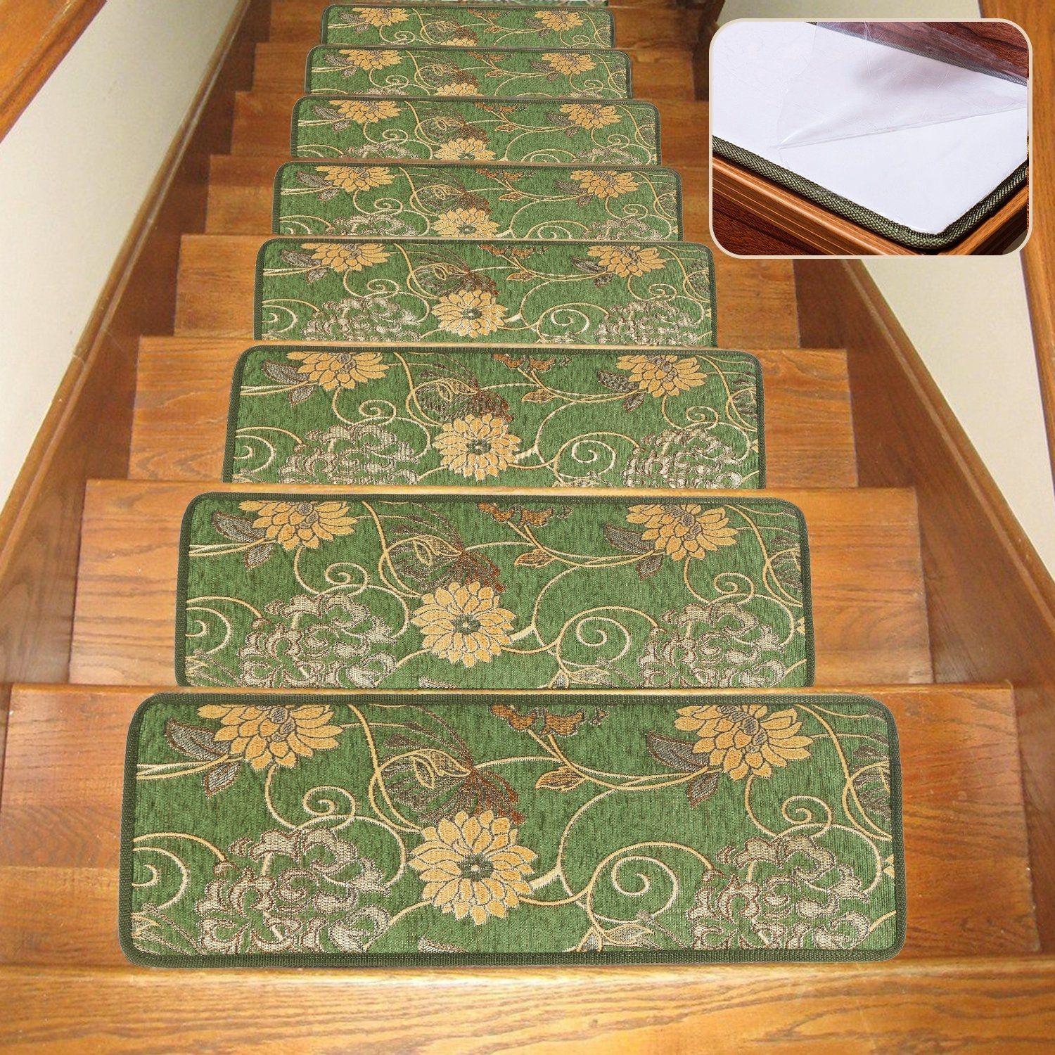 Carpet Skid Resistant Stair Tread Non Slip Indoor Stair Tread Rug In Skid Resistant Stair Treads (View 15 of 20)