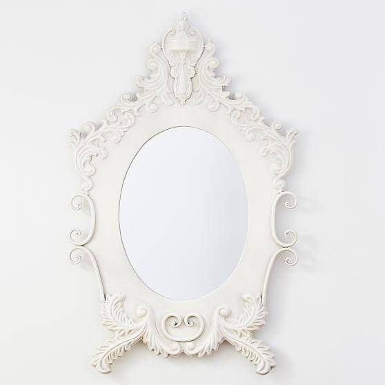 Carved Antiqued Ornate Oval Mirror With Regard To Ornate Oval Mirrors (Photo 17 of 20)