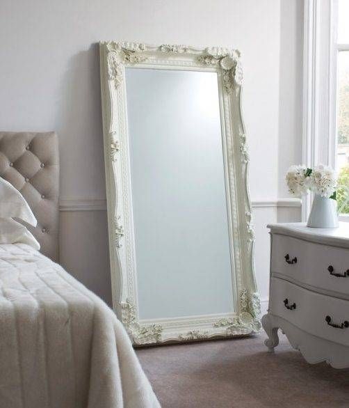Carved Ornate Framed Cream Wall Mirror | French Mirror Company Pertaining To French Full Length Mirrors (Photo 1 of 20)