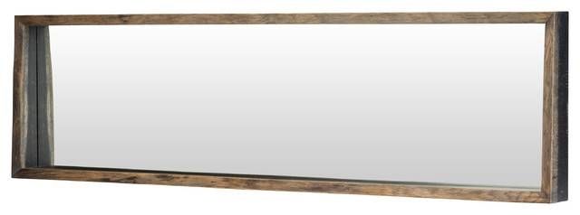 Casper Rustic Honey Oak Framed Horizontal Wall Mirror – 52.25w Within Rustic Oak Framed Mirrors (Photo 11 of 30)