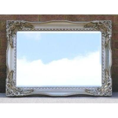 Champagne Silver Vintage Style Tuscany Mirror – Ayers & Graces Throughout Silver Vintage Mirrors (Photo 3 of 30)