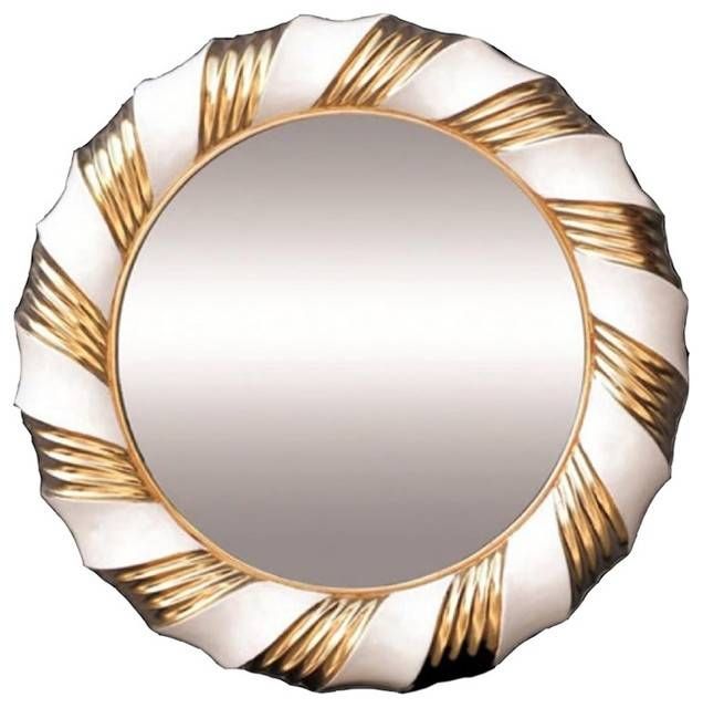 Champagne Twist Round Wall Mirror, 83 Cm – Modern – Wall Mirrors Pertaining To Champagne Wall Mirrors (View 9 of 20)