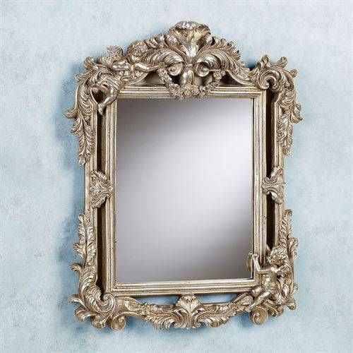 Cherub Double Framed Accent Wall Mirror Throughout Champagne Wall Mirrors (View 11 of 20)