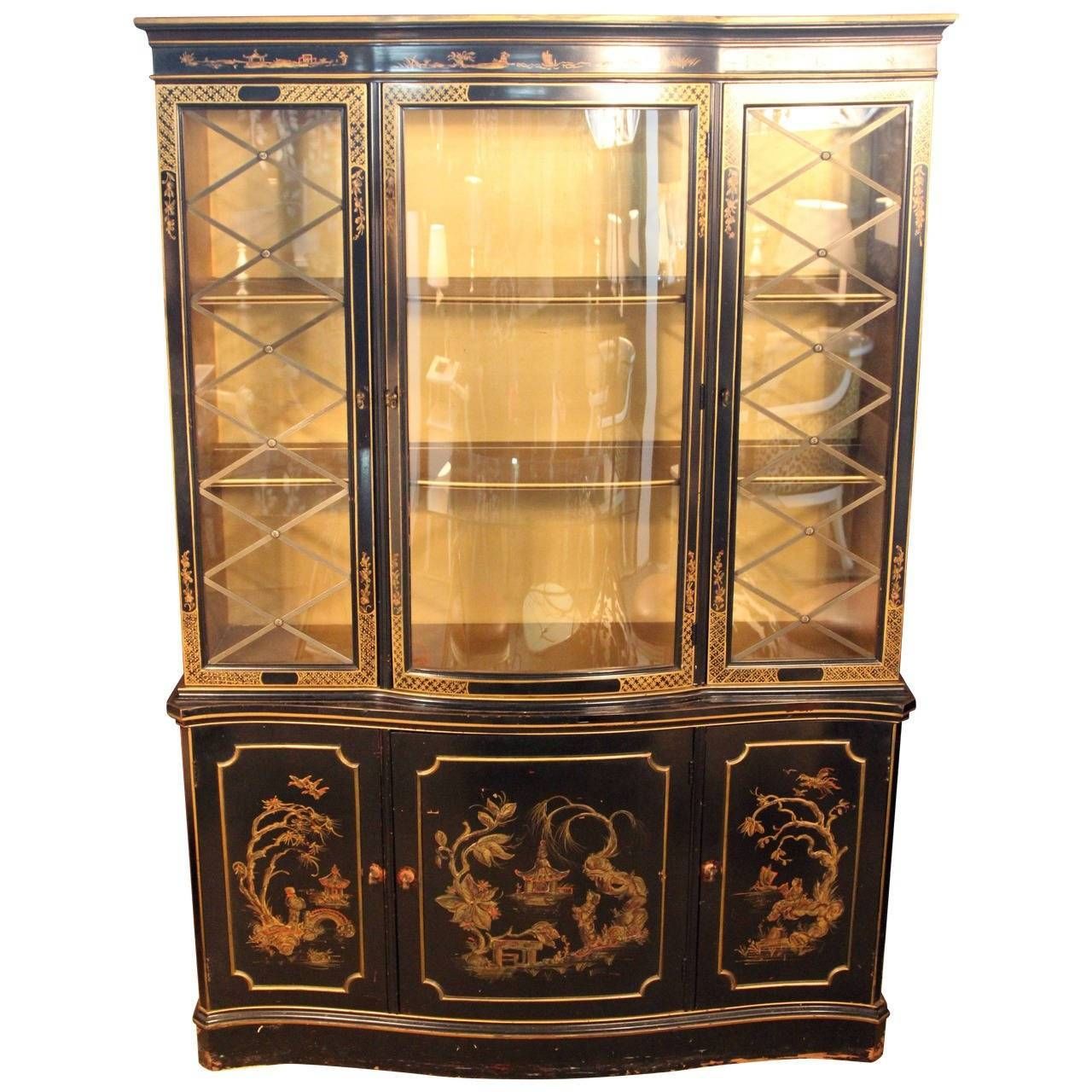 Chinoiserie Breakfront China Cabinet At 1stdibs Pertaining To Chinoiserie Sideboard (Photo 14 of 20)