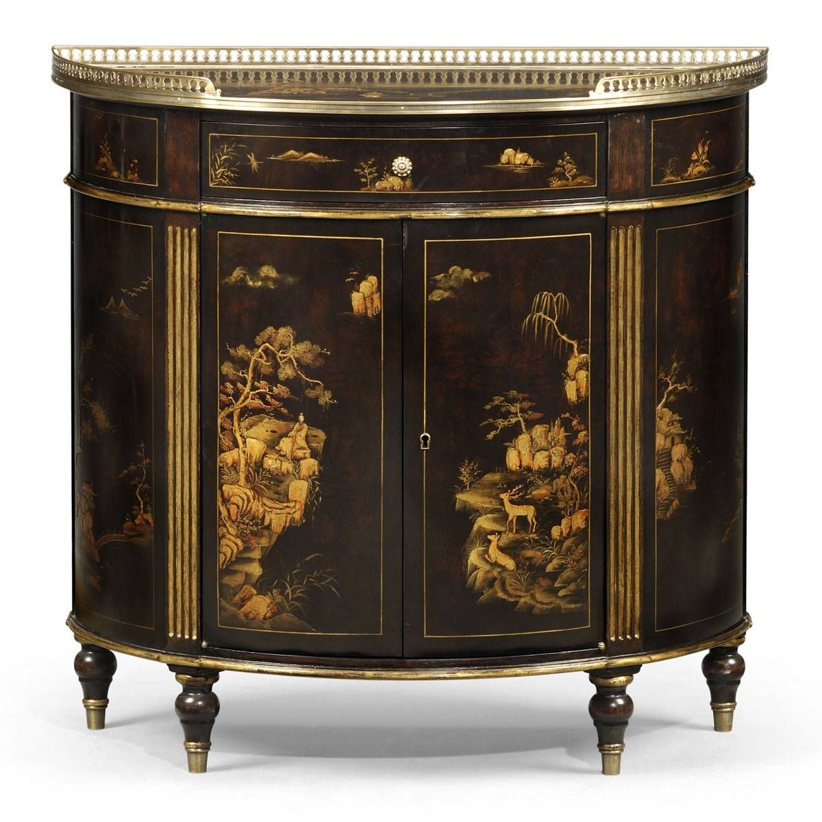 Chocolate Chinoiserie Side Cabinet, Dining From Brights Of Nettlebed In Chinoiserie Sideboard (View 17 of 20)