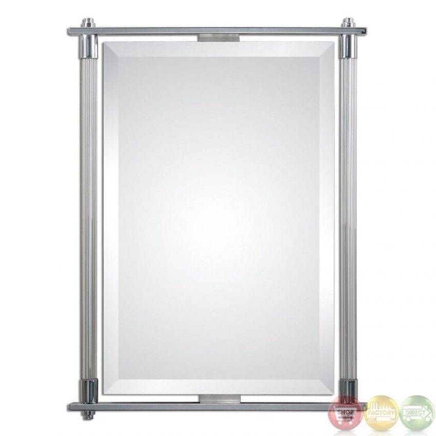 Chrome Framed Bathroom Mirror 84 Beautiful Decoration Also Chrome Intended For Chrome Framed Mirrors (Photo 7 of 30)
