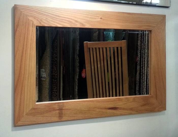 Chunky Solid Oak Frame Mirror 60 X 90cm [oakmirror60x90] – £59.99 Throughout Large Oak Mirrors (Photo 10 of 20)
