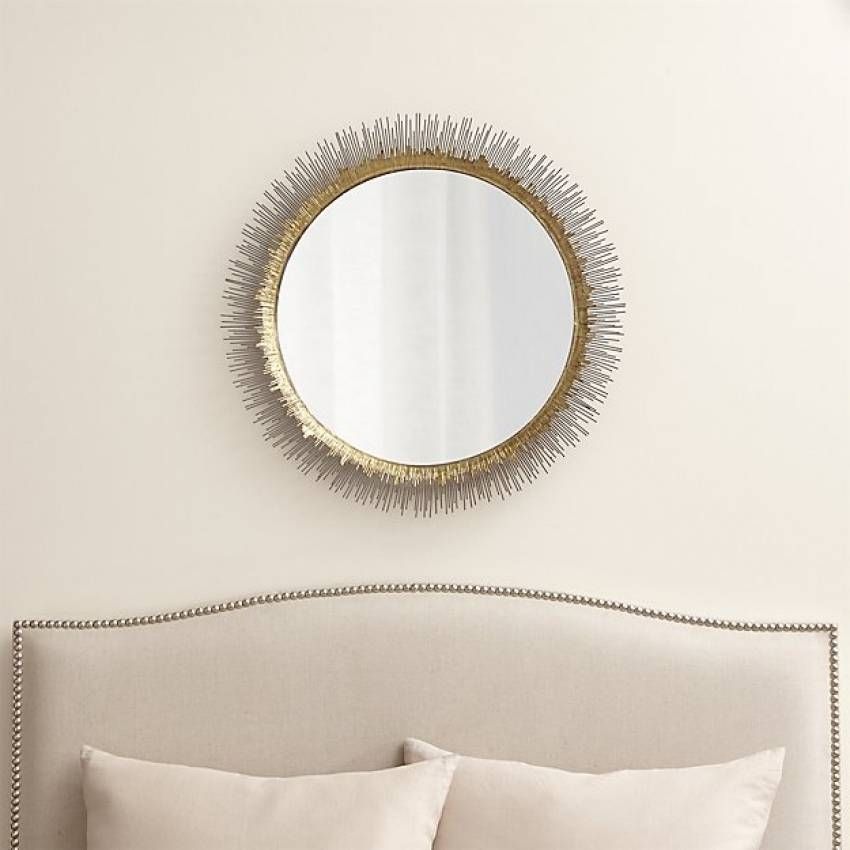 Clarendon Large Round Wall Mirror Crate And Barrel Circle Mirrors With Regard To Clarendon Mirrors (View 3 of 20)