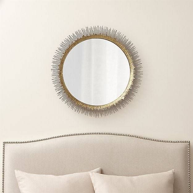Clarendon Large Round Wall Mirror | Crate And Barrel In Clarendon Mirrors (Photo 1 of 20)