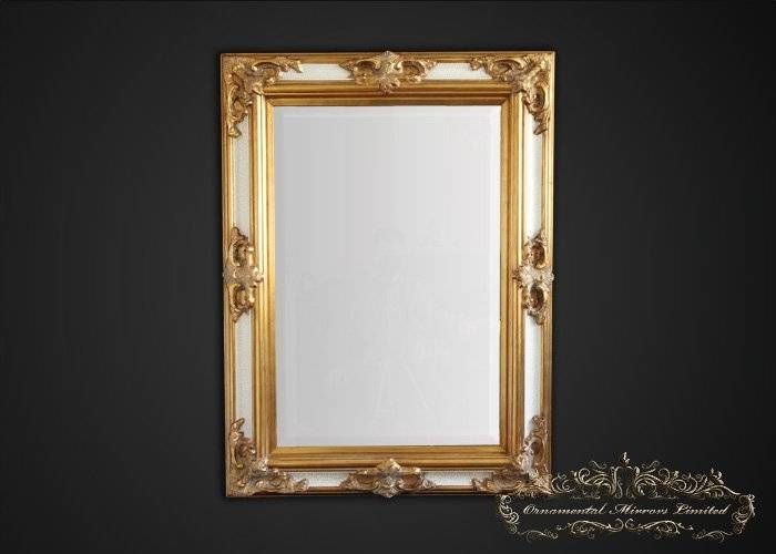 Classical Gold And Ivory Ornate Mirror Inside Gold Antique Mirrors (Photo 19 of 20)