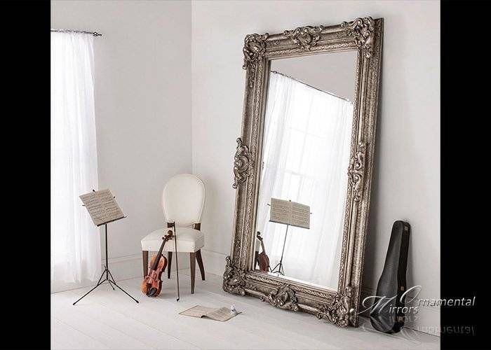 Colossus Extra Large Silver Mirror Regarding Large Antique Silver Mirrors (View 10 of 20)