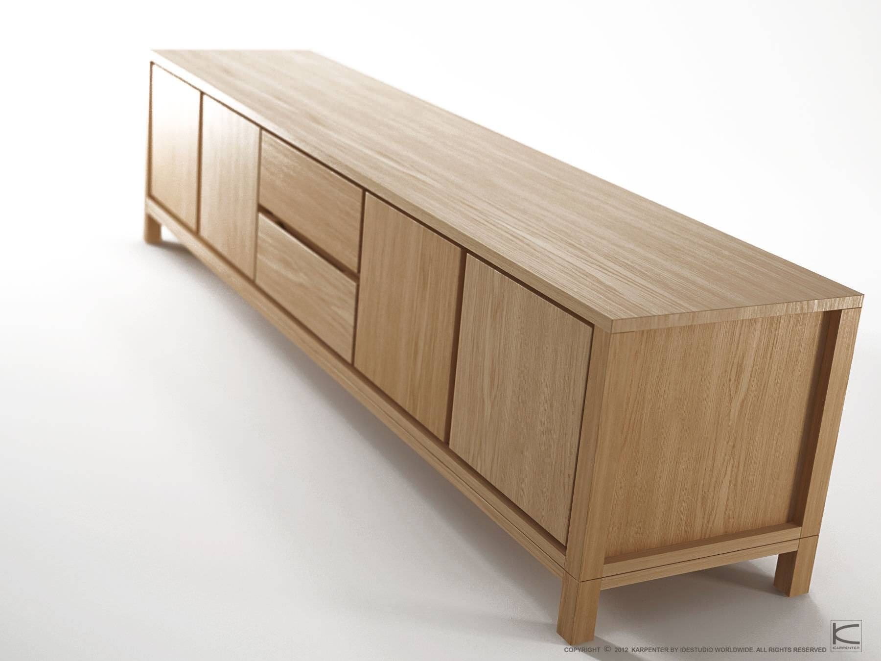 Contemporary Sideboard Oak Walnut Solid Wood Solid Karpenter Regarding Contemporary Oak Sideboard 