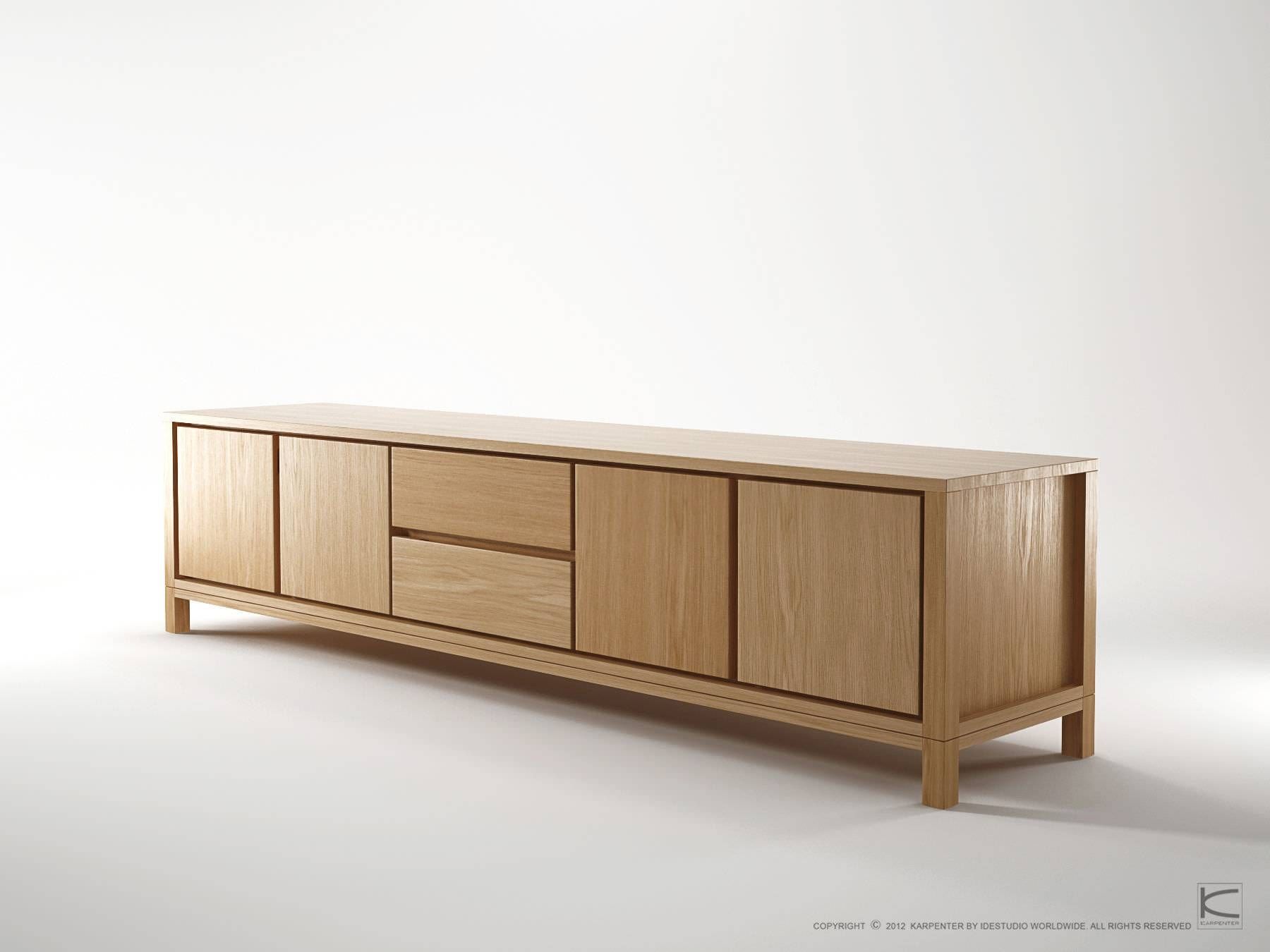 Contemporary Sideboard / Oak / Walnut / Solid Wood – Solid – Karpenter Throughout Contemporary Oak Sideboard (Photo 3 of 20)