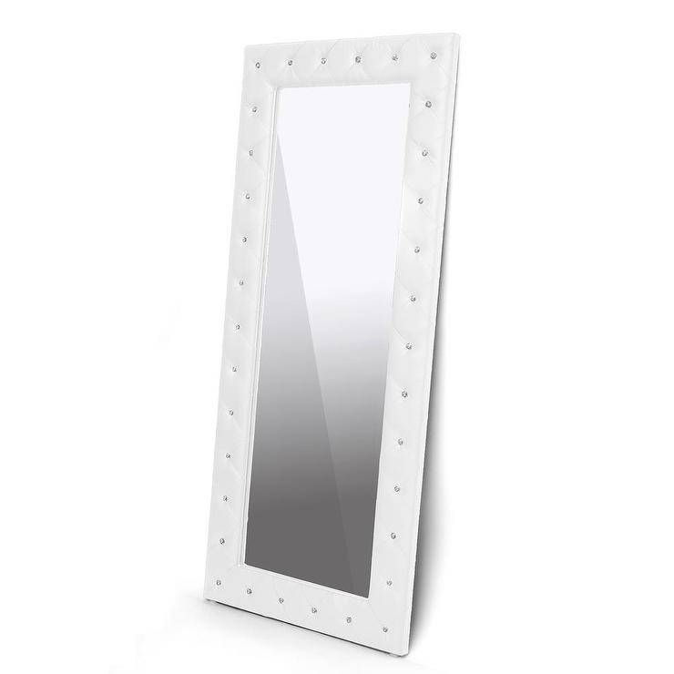 Cornerstone Floor Mirror In White Regarding Bling Floor Mirrors (View 19 of 30)
