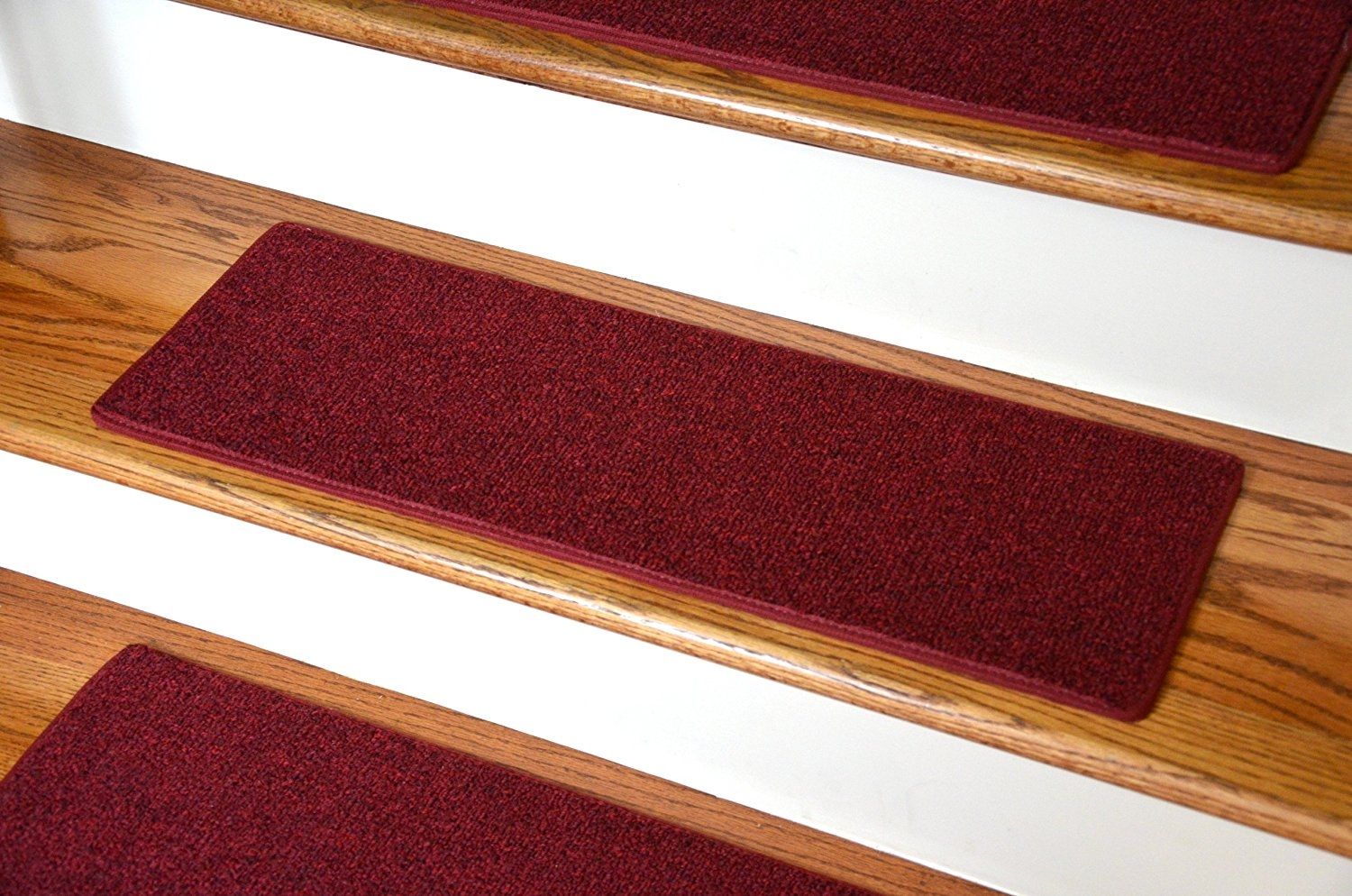 Dean Non Slip Tape Free Pet Friendly Diy Carpet Stair Treadsrugs Throughout Bullnose Stair Tread Rugs (View 20 of 20)