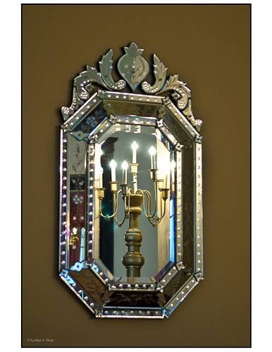 Decorating Ideas: Good Looking Image Of Rectangular Gold Glass With Antique Venetian Glass Mirrors (Photo 20 of 20)