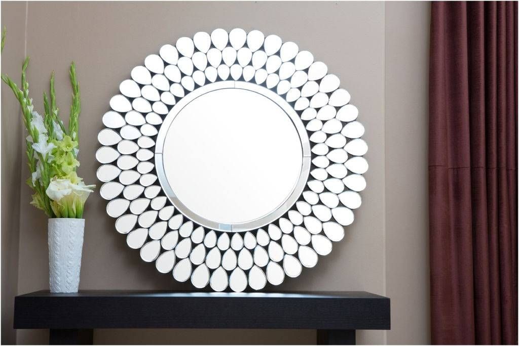 Decorations : Nice Looking Decorative Round Wall Mirrors Design Regarding Chrome Wall Mirrors (Photo 3 of 20)