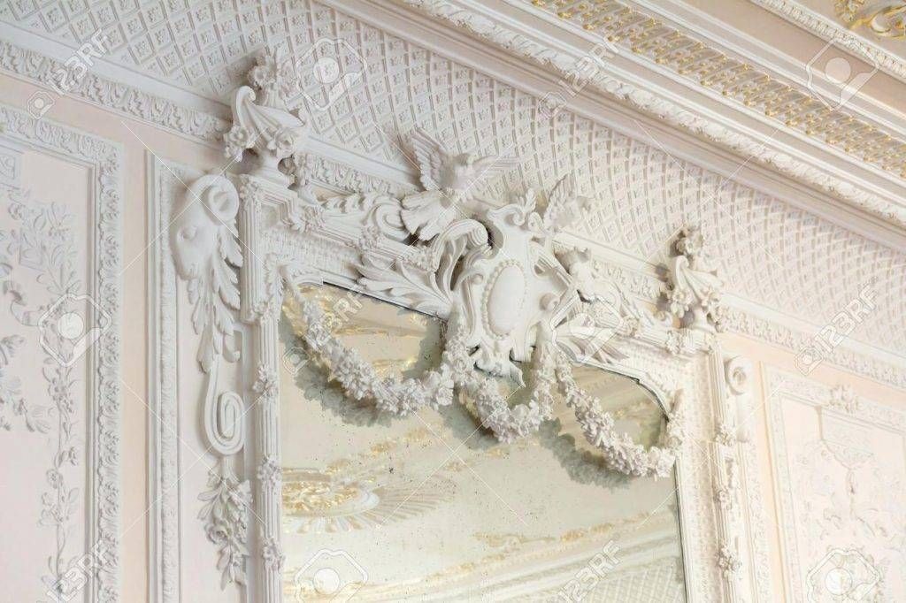 Decorative Antique Mirror In Classic White From Legion Pertaining To Large White Antique Mirrors (Photo 30 of 30)