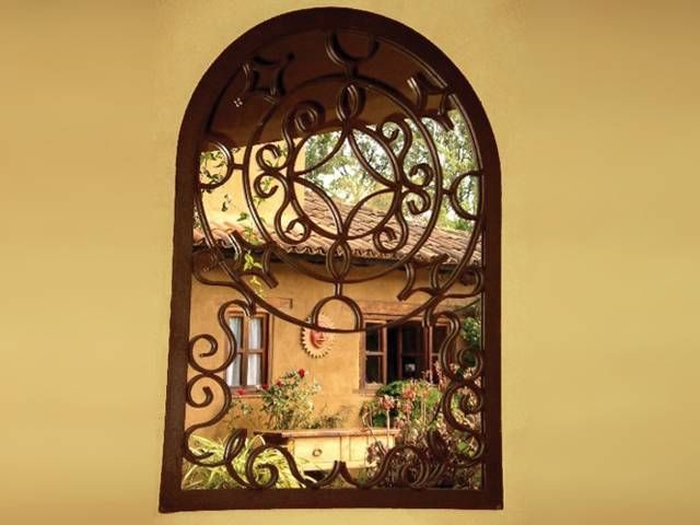 Decorative Wrought Iron Mirror Frame | Artisan Crafted Home For Rod Iron Mirrors (Photo 13 of 15)