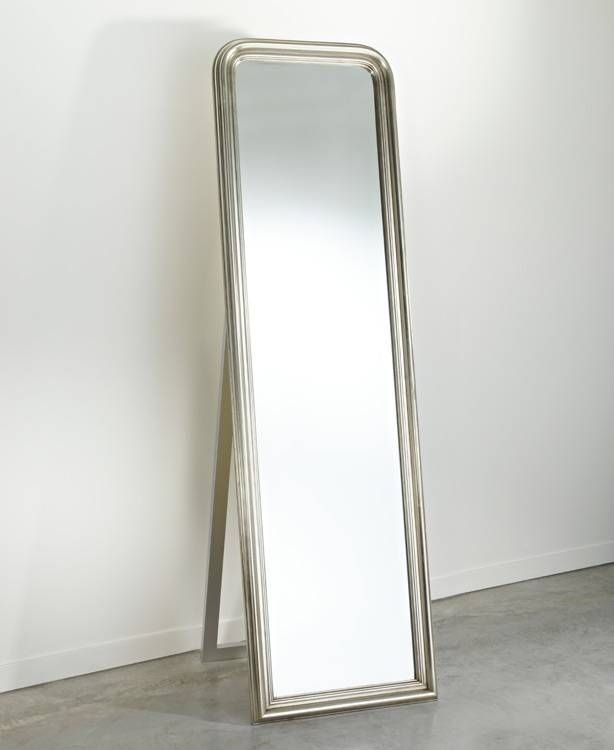 Deknudt Contemporary Full Length Free Standing Silver Mirror |4living For Silver Full Length Mirrors (View 6 of 30)