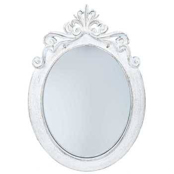 Distressed White Styrene Ornate Oval Mirror | Hobby Lobby | 997726 Inside Ornate Oval Mirrors (Photo 1 of 20)