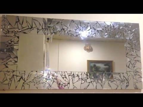 Diy: Mirrored Mosaic Wall Art! Diy Wall Decor (easy & Cheap) – Youtube Regarding Glitter Frame Mirrors (View 19 of 20)