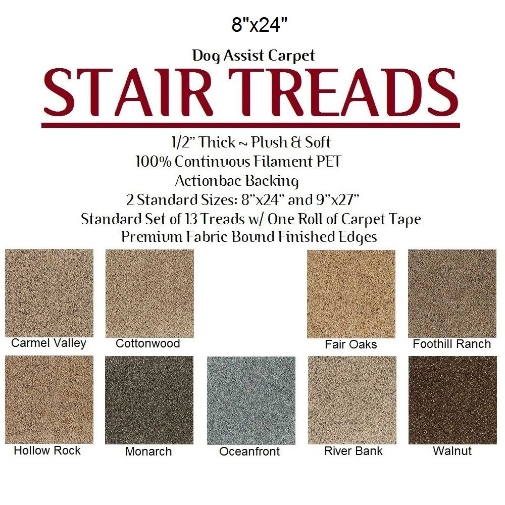 Dog Assist Carpet Stair Treads Pertaining To Fabric Stair Treads (View 4 of 20)