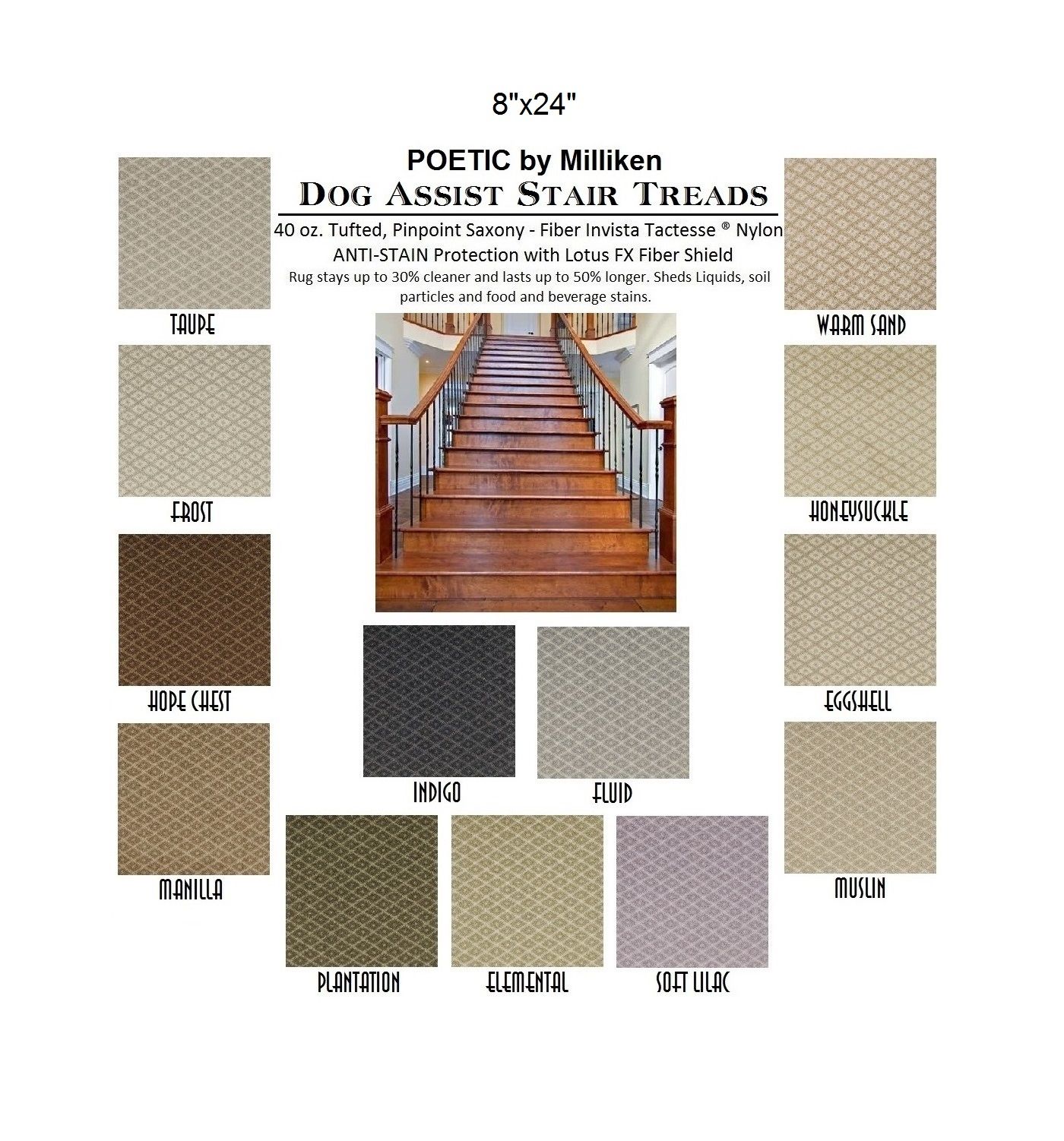 Dog Assist Carpet Stair Treads Regarding Carpet Stair Treads For Dogs (View 13 of 20)