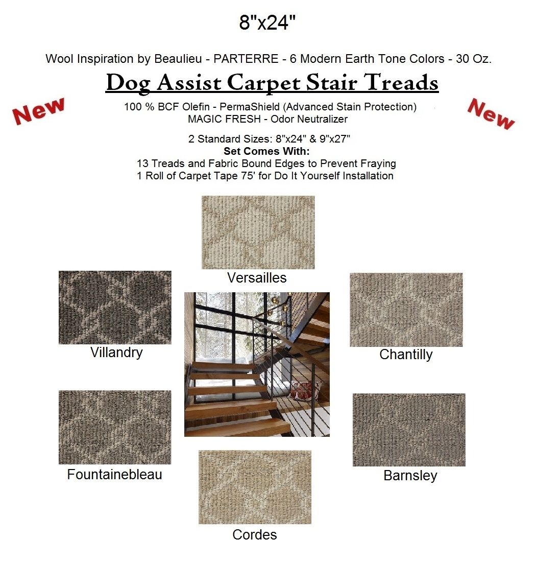 Dog Assist Carpet Stair Treads With Fabric Stair Treads (View 8 of 20)